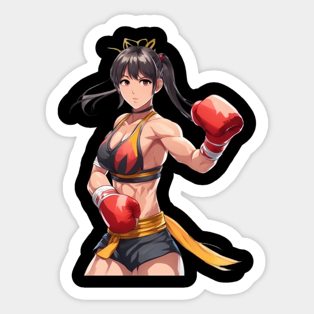 MMA Female Fighter Sticker by animegirlnft